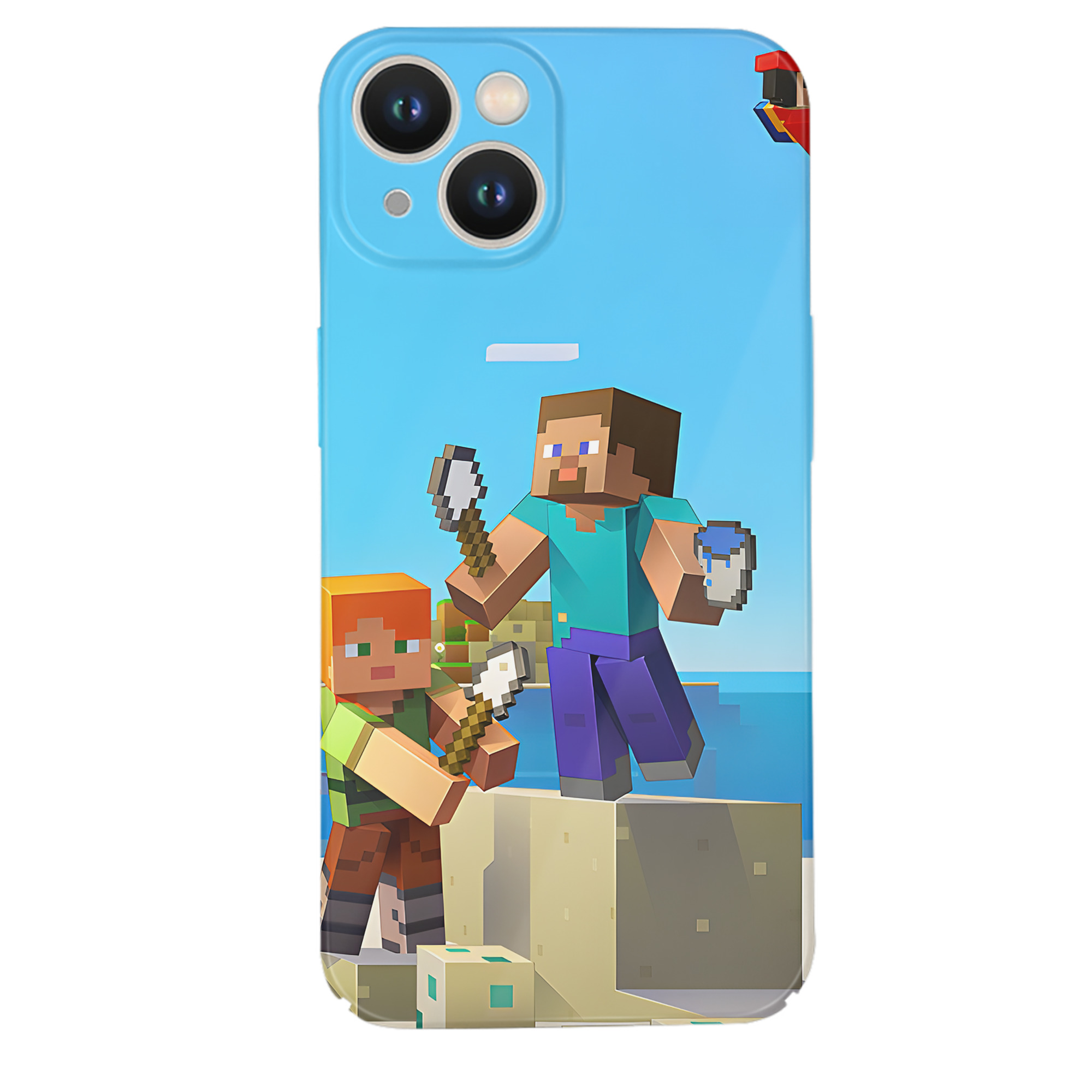 （画像用） マインクラフト ブロックの世界 Minecraft MC Block world 【iPhone 14シリーズ対応】ハードケース